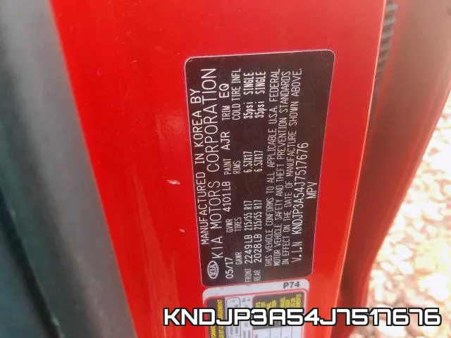 KNDJP3A54J7517676 фото 2