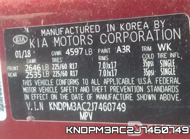 KNDPM3AC2J7460749 фото 10