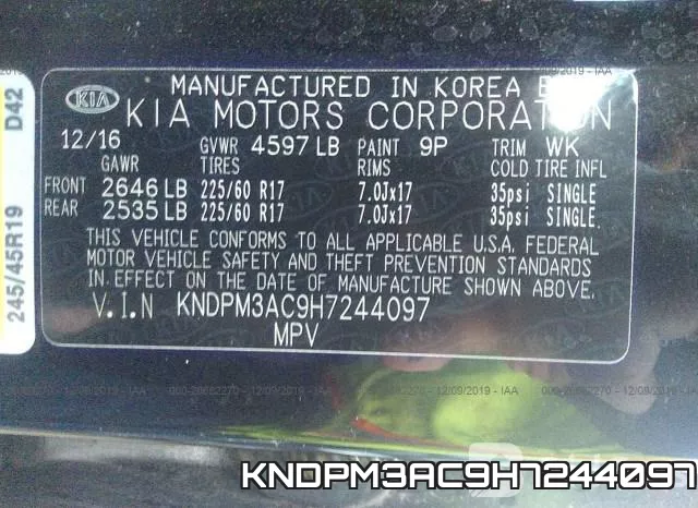 KNDPM3AC9H7244097 фото 10