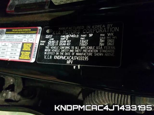 KNDPMCAC4J7433195 фото 2