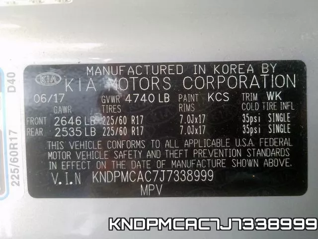 KNDPMCAC7J7338999 фото 2