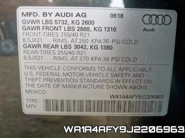 WA1A4AFY9J2206963 фото 2