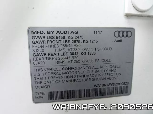 WA1BNAFY6J2090526 фото 2