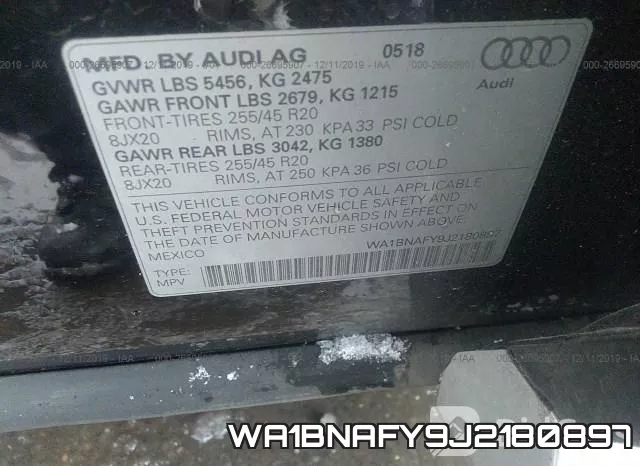 WA1BNAFY9J2180897 фото 10