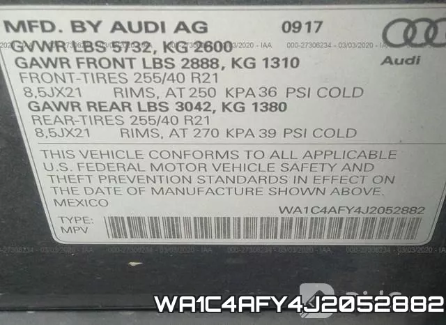 WA1C4AFY4J2052882 фото 10