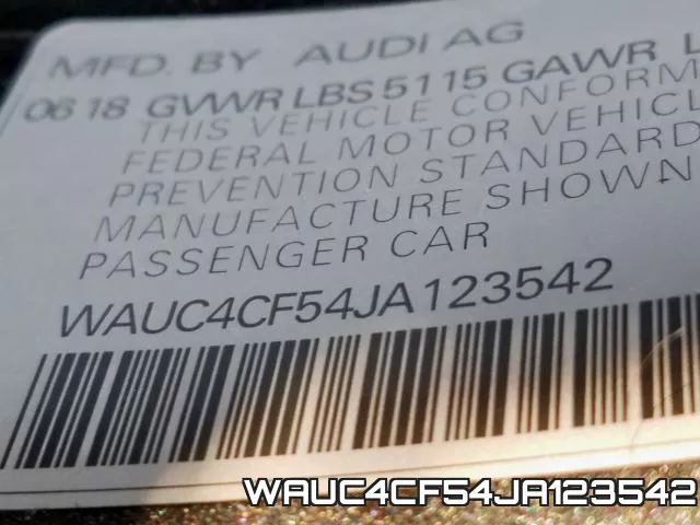WAUC4CF54JA123542 фото 2
