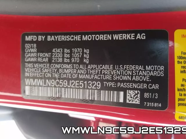 WMWLN9C59J2E51329 фото 2