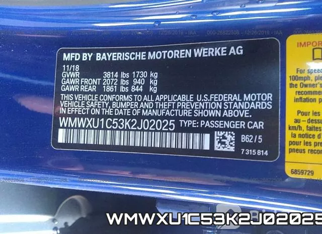 WMWXU1C53K2J02025 фото 10