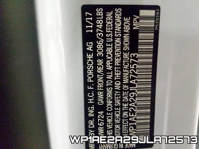 WP1AE2A29JLA72573 фото 2