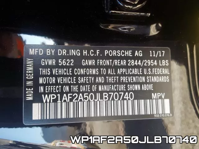 WP1AF2A50JLB70740 фото 2