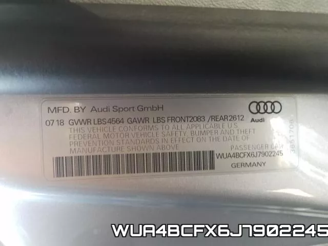 WUA4BCFX6J7902245 фото 2