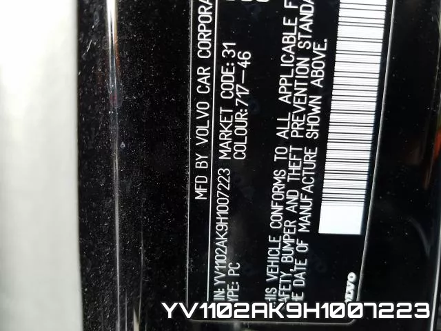 YV1102AK9H1007223 фото 2