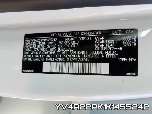 YV4A22PK1K1455242 фото 2