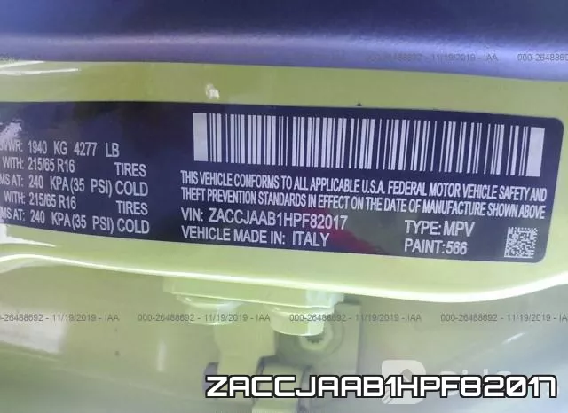 ZACCJAAB1HPF82017 фото 10