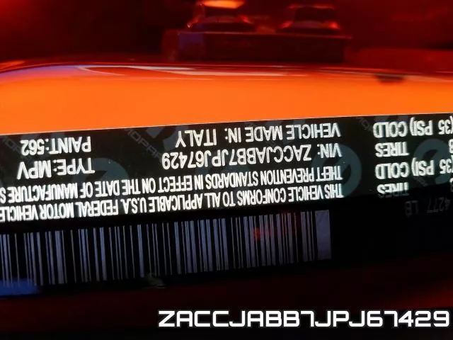 ZACCJABB7JPJ67429 фото 2