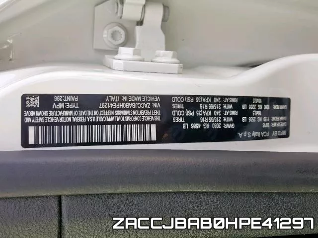 ZACCJBAB0HPE41297 фото 2