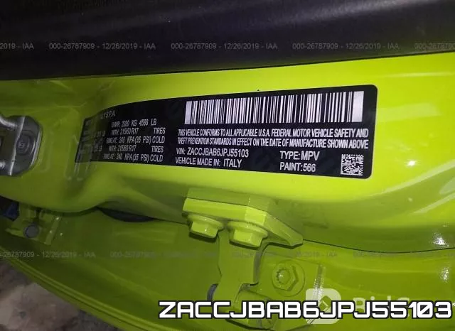 ZACCJBAB6JPJ55103 фото 10