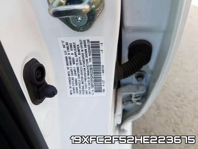 19XFC2F52HE223675 фото 2