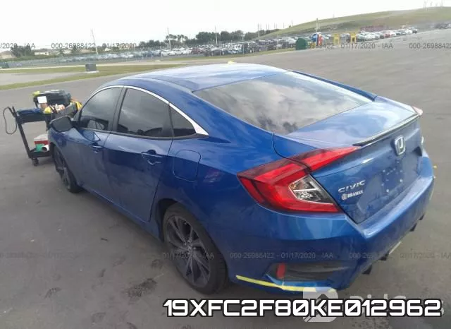 19XFC2F80KE012962 фото 4