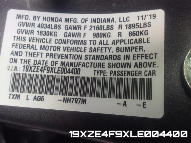 19XZE4F9XLE004400 фото 2