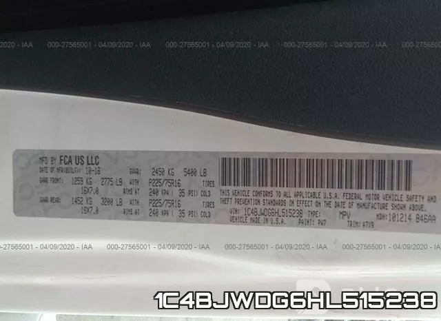 1C4BJWDG6HL515238 фото 10