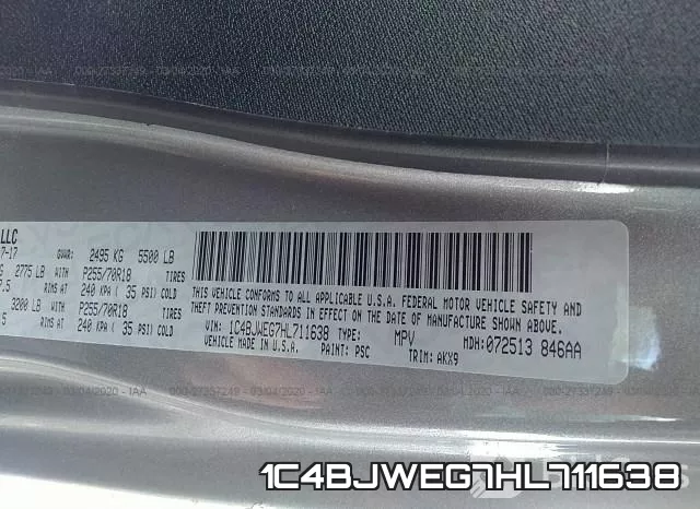 1C4BJWEG7HL711638 фото 10