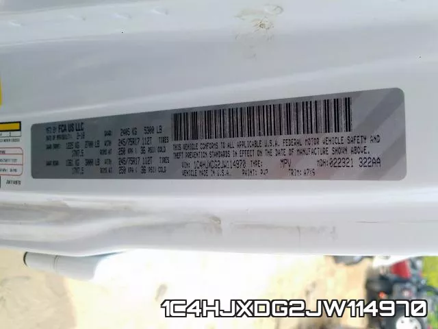 1C4HJXDG2JW114970 фото 2