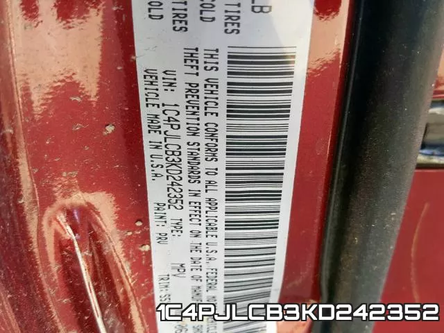 1C4PJLCB3KD242352 фото 2