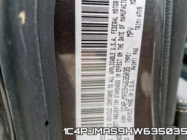 1C4PJMAS9HW635035 фото 2