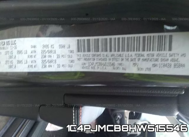 1C4PJMCB8HW515546 фото 10