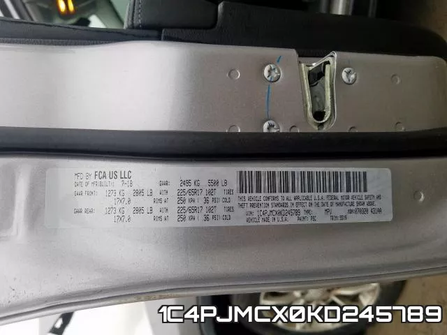 1C4PJMCX0KD245789 фото 2