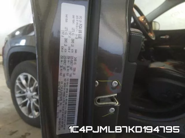 1C4PJMLB7KD194795 фото 2