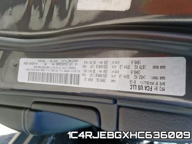 1C4RJEBGXHC636009 фото 2