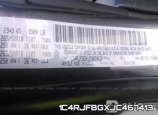 1C4RJFBGXJC467413 фото 10