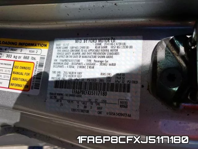 1FA6P8CFXJ5117180 фото 2
