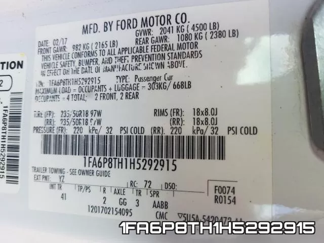 1FA6P8TH1H5292915 фото 2