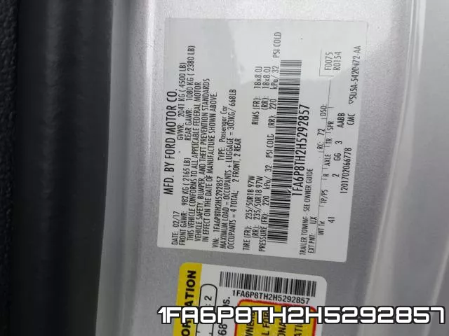 1FA6P8TH2H5292857 фото 2