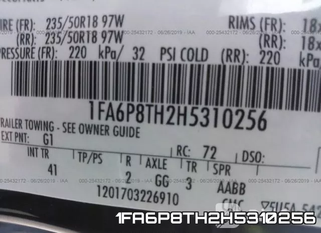 1FA6P8TH2H5310256 фото 10