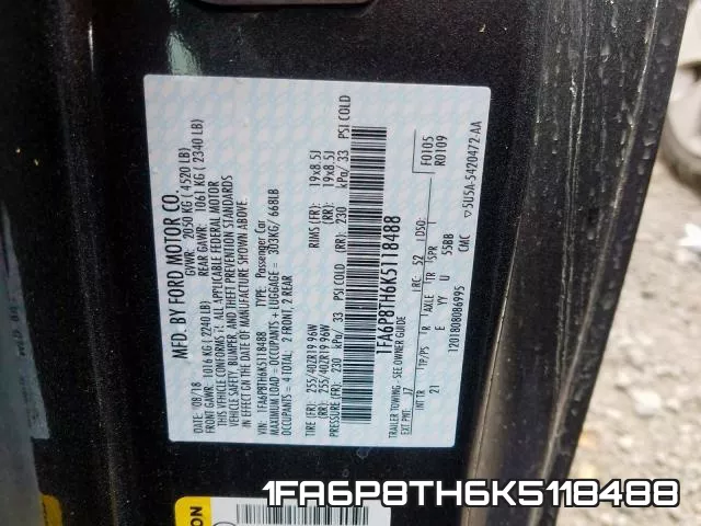 1FA6P8TH6K5118488 фото 2