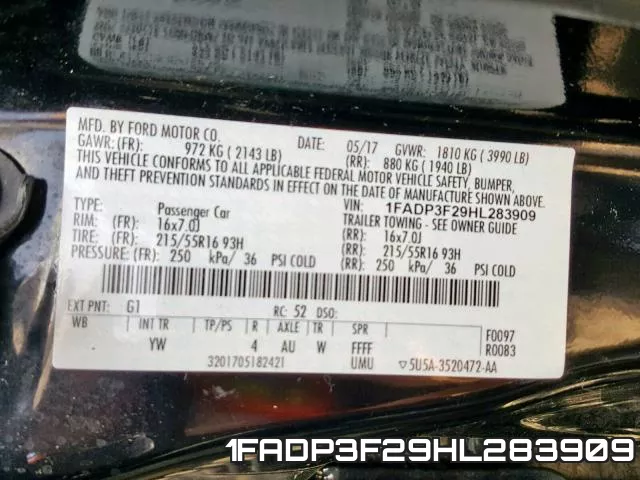 1FADP3F29HL283909 фото 2