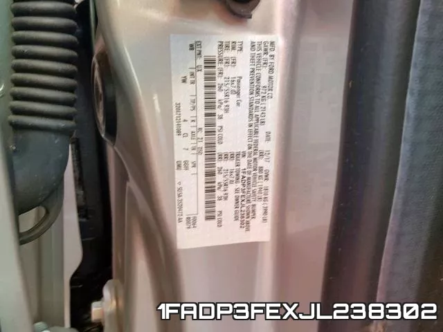 1FADP3FEXJL238302 фото 2