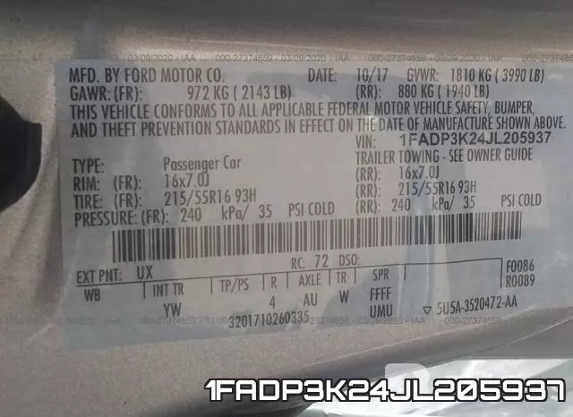 1FADP3K24JL205937 фото 10