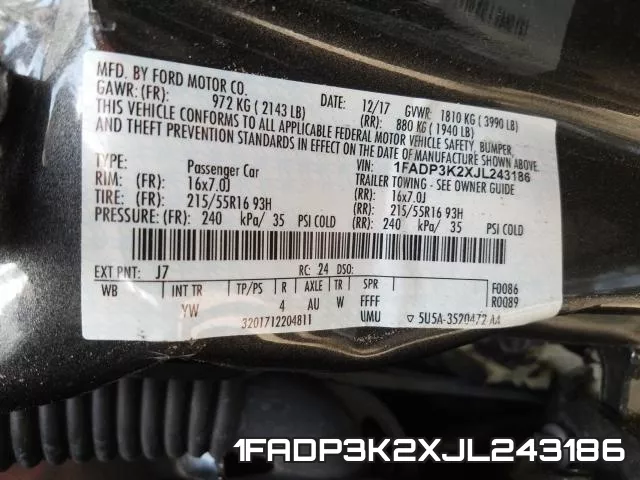 1FADP3K2XJL243186 фото 2