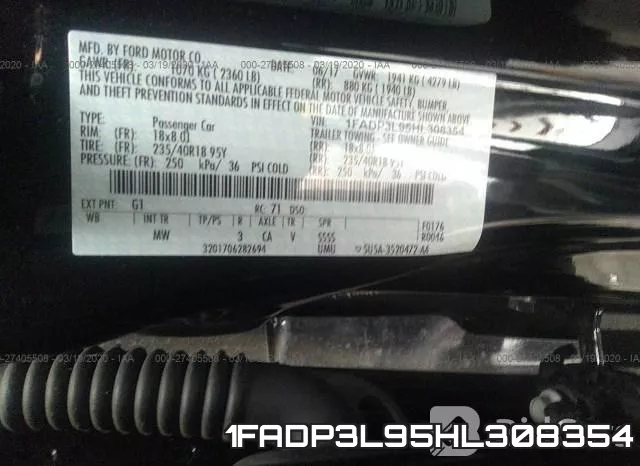 1FADP3L95HL308354 фото 10