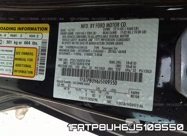 1FATP8UH6J5109550 фото 10