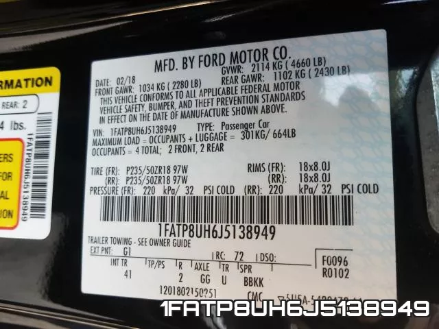 1FATP8UH6J5138949 фото 2