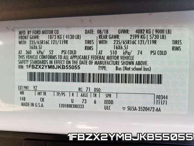 1FBZX2YM8JKB55055 фото 2