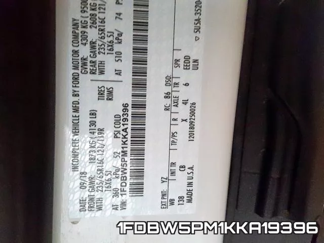 1FDBW5PM1KKA19396 фото 2