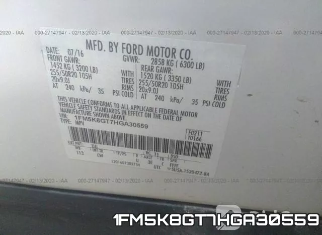 1FM5K8GT7HGA30559 фото 10