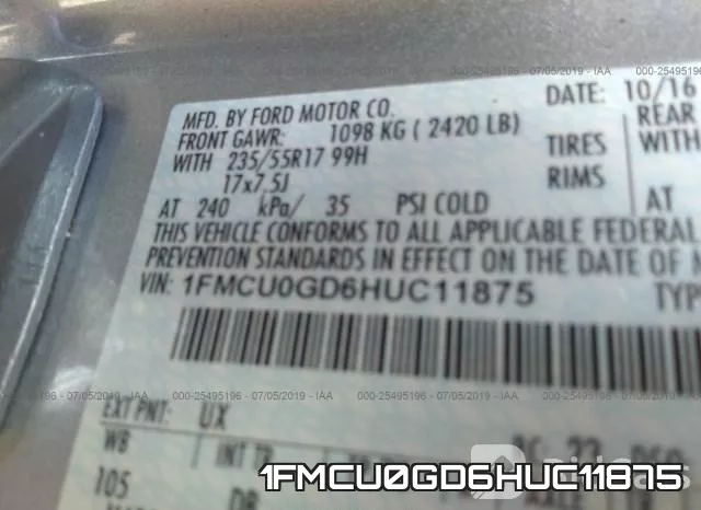 1FMCU0GD6HUC11875 фото 10